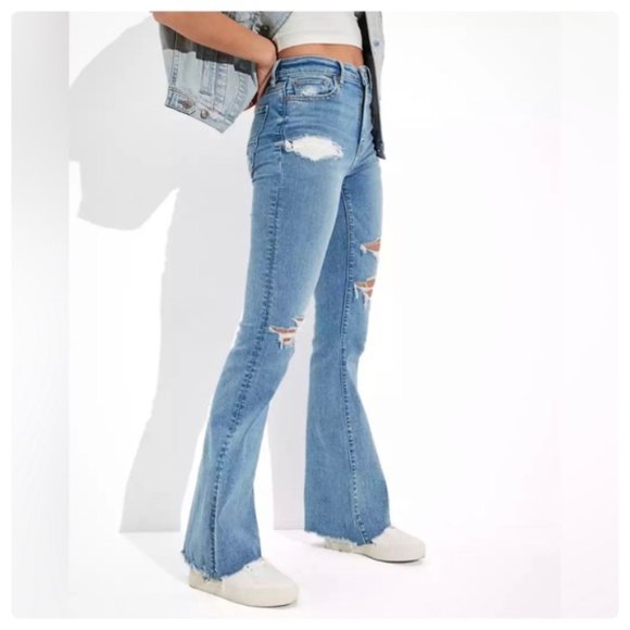 American Eagle Outfitters Denim - American Eagle Stretch Super Hi-Rise Flare Jeans